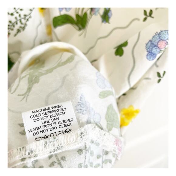 Tuckernuck Corsica Wildflower Floral Shirt Dress Short Sleeve Cotton Poplin Sz S - Picture 11 of 12